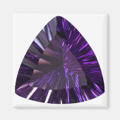 Paarse Trillion Amethyst Gemstone Magneet (Voorkant)