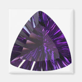 Paarse Trillion Amethyst Gemstone Magneet