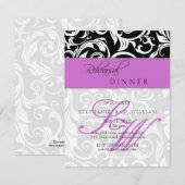 Paarse trilmonogram repetitie binnenste Kaart (Voorkant / Achterkant)