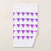 Paarse Triple T's Bad Handdoek (Handdoek)
