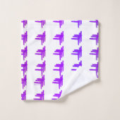 Paarse Triple T's Bad Handdoek (Wasdoekje)
