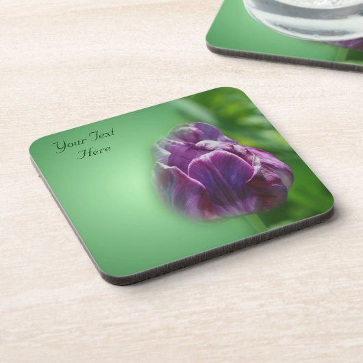 Paarse trommel Natuur Onderzetter set (Linkerzijde)