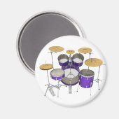 Paarse trommelkit: magneet (Voorkant / Achterkant)