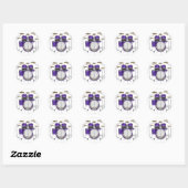 Paarse trommelkit: ronde sticker (Vel)