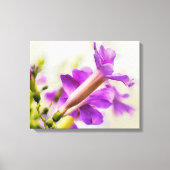 Paarse Trompet Bloem Waterverf Art Canvas Print (Voorkant)