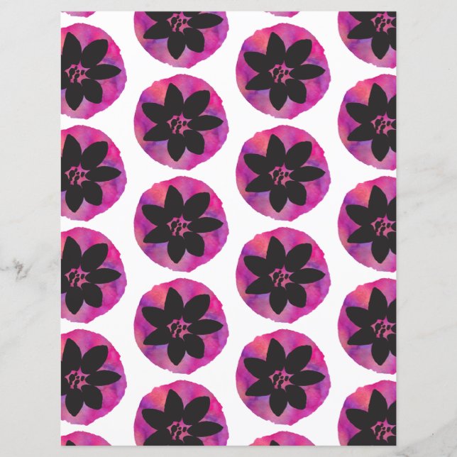 Paarse tropisch plattegronnen (Voorkant)