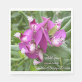 Paarse Tropische Bloemen Papier servetten (Voorkant)