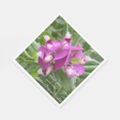 Paarse Tropische Bloemen Papier servetten (Hoek)