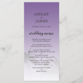 Paarse tropische palmboom Beach Weddenschap Menu (Voorkant)