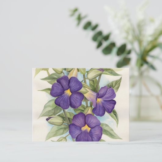 Paarse tropische ventilatorverf - Multi Briefkaart (Staand voorkant)