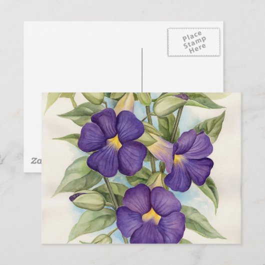 Paarse tropische ventilatorverf - Multi Briefkaart (Voorkant / Achterkant)