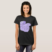 Paarse tropische vis t-shirt (Voorkant volledig)