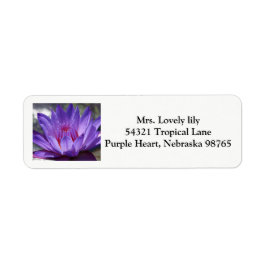 Paarse Tropische waterloperlabels 2017 Etiket