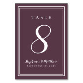 Paarse Trouw Simple Moderne Minimalistische Elegan Kaart (Achterkant)