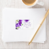 paarse trouwadreslabel etiket (Insitu)