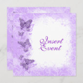 Paarse trouwdag kaart (Voorkant / Achterkant)