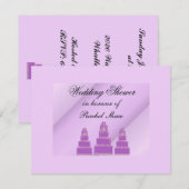Paarse trouwerij kaart (Voorkant / Achterkant)