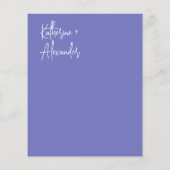 Paarse trouwflora Lily Invitation classics (Achterkant)