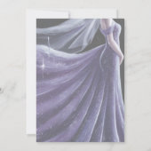 paarse trouwjurk vrijgezellenfeest #2 kaart (Achterkant)