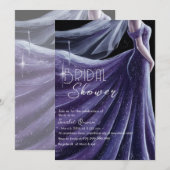 paarse trouwjurk vrijgezellenfeest #2 kaart (Voorkant / Achterkant)