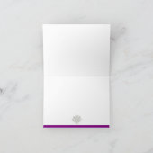 Paarse trouwkaarten om dank je te zeggen bedankkaart (Binnen)