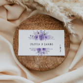 Paarse trouwkaarten Sjabloon