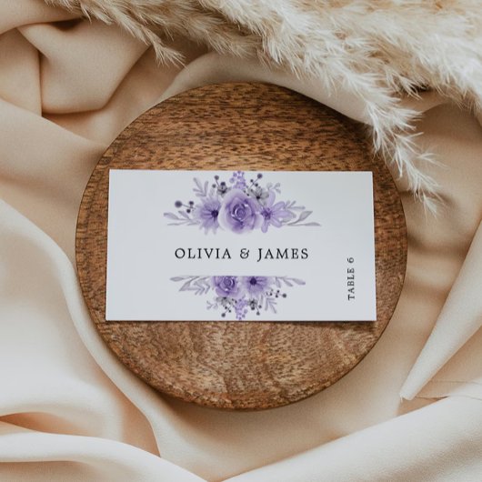 Paarse trouwkaarten Sjabloon