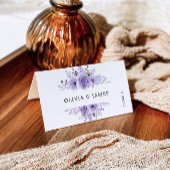 Paarse trouwkaarten Sjabloon