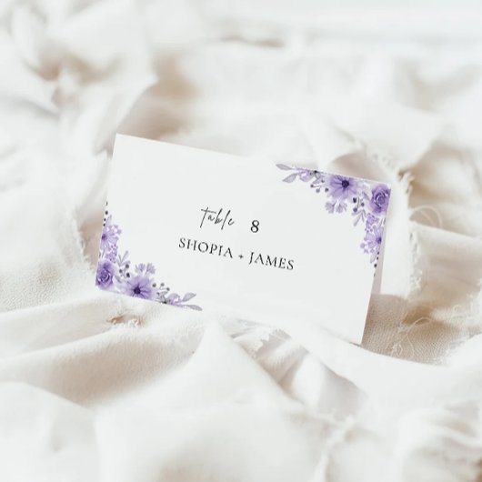 Paarse trouwkaarten Sjabloon