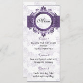 paarse trouwmenu menu (Voorkant / Achterkant)