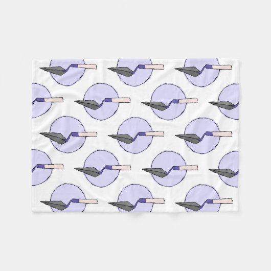 Paarse trowel - Uitrusting voor archeoloog Fleece Deken (Voorkant (Horizontaal))