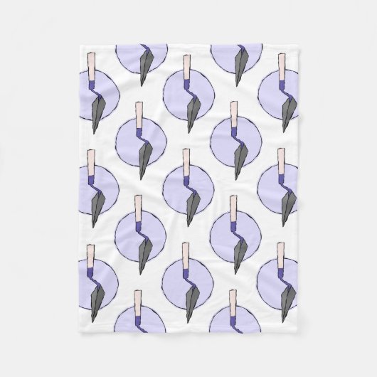 Paarse trowel - Uitrusting voor archeoloog Fleece Deken (Voorkant)