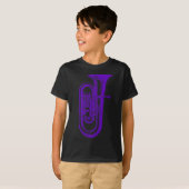 Paarse Tuba T-shirt (Voorkant volledig)