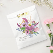 Paarse Tuin Bloem Minimalistische Aangepaste Douch Bedankzakje (Gezegeld)