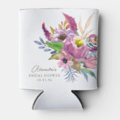 Paarse Tuin Bloem Minimalistische Aangepaste Douch Blikjeskoeler (Voorkant)