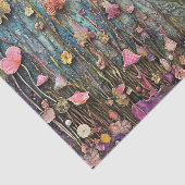 PAARSE TUIN BLOEMEN FEE DECOUPAGE TISSUEPAPIER (Detail)