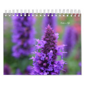 Paarse Tuin Bloemen Kalender (Hoes)