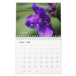 Paarse Tuin Bloemen Kalender