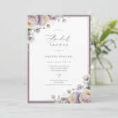 Paarse Tuin Bloemen Vrijgezellenfeest Kaart (Staand voorkant)