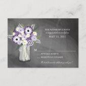 Paarse Tuin Chalkboard Mason Jar Floral | RSVP (Voorkant)