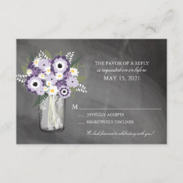 Paarse Tuin Chalkboard Mason Jar Floral | RSVP