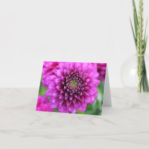 Paarse Tuin Dahlia voor Moederdag Foto Kaart