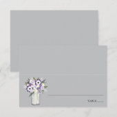 Paarse Tuin in een Pot | Escort Plaatskaart (Voorkant / Achterkant)