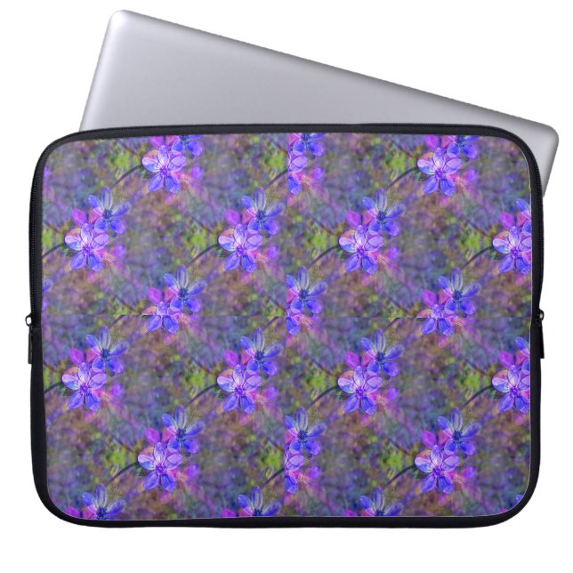 Paarse tuin...... laptop sleeve (Voorkant)