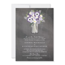 Paarse Tuin Mason Jar krijtbord | Bruiloft