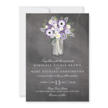 Paarse Tuin Mason Jar krijtbord | Bruiloft