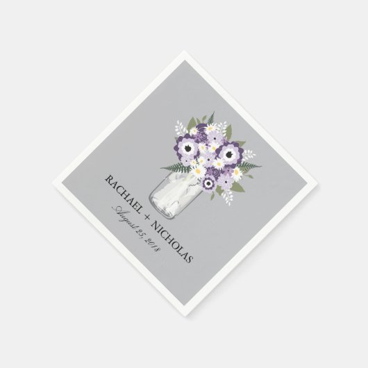 Paarse tuin metselaar | Bruiloft Servetten (Hoek)