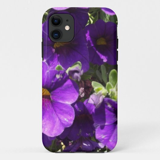 Paarse tuinbloemen Case-Mate iPhone case (Achterkant)