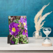 Paarse tuinbloemen fotoplaat (Zijkant)