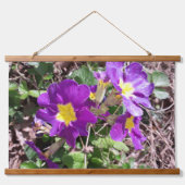 Paarse tuinbloemen hangend wandkleed (Voorkant)